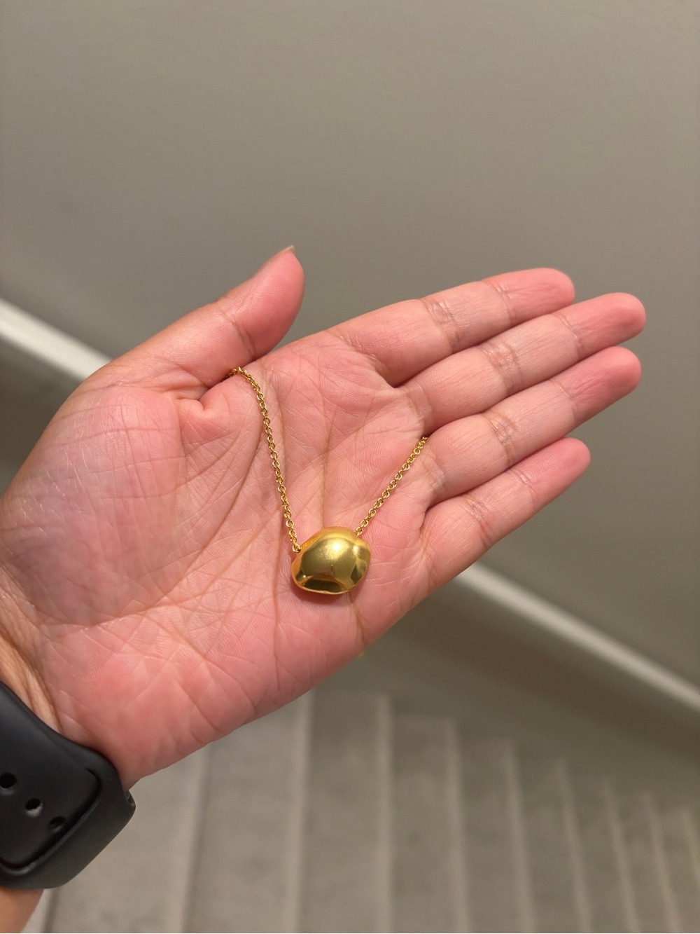 Madewell Polished Gold Bead Necklace - Picture 4 of 4